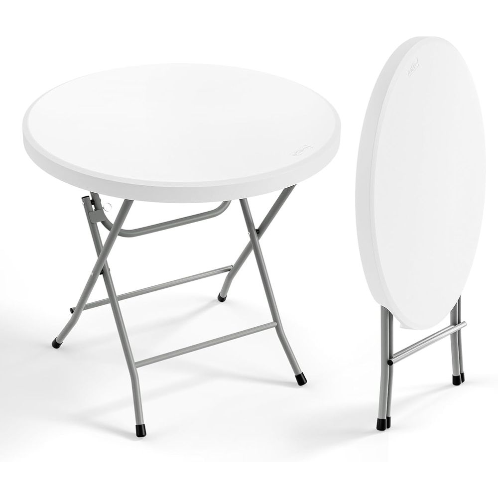 Outdoor Furniture Cafe - Portable 32 White Plastic Round Banquet
