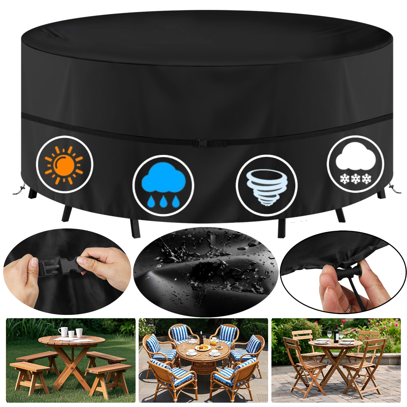 Outdoor Furniture Varnish - Round Waterproof Garden Furniture Covers Outdoor
