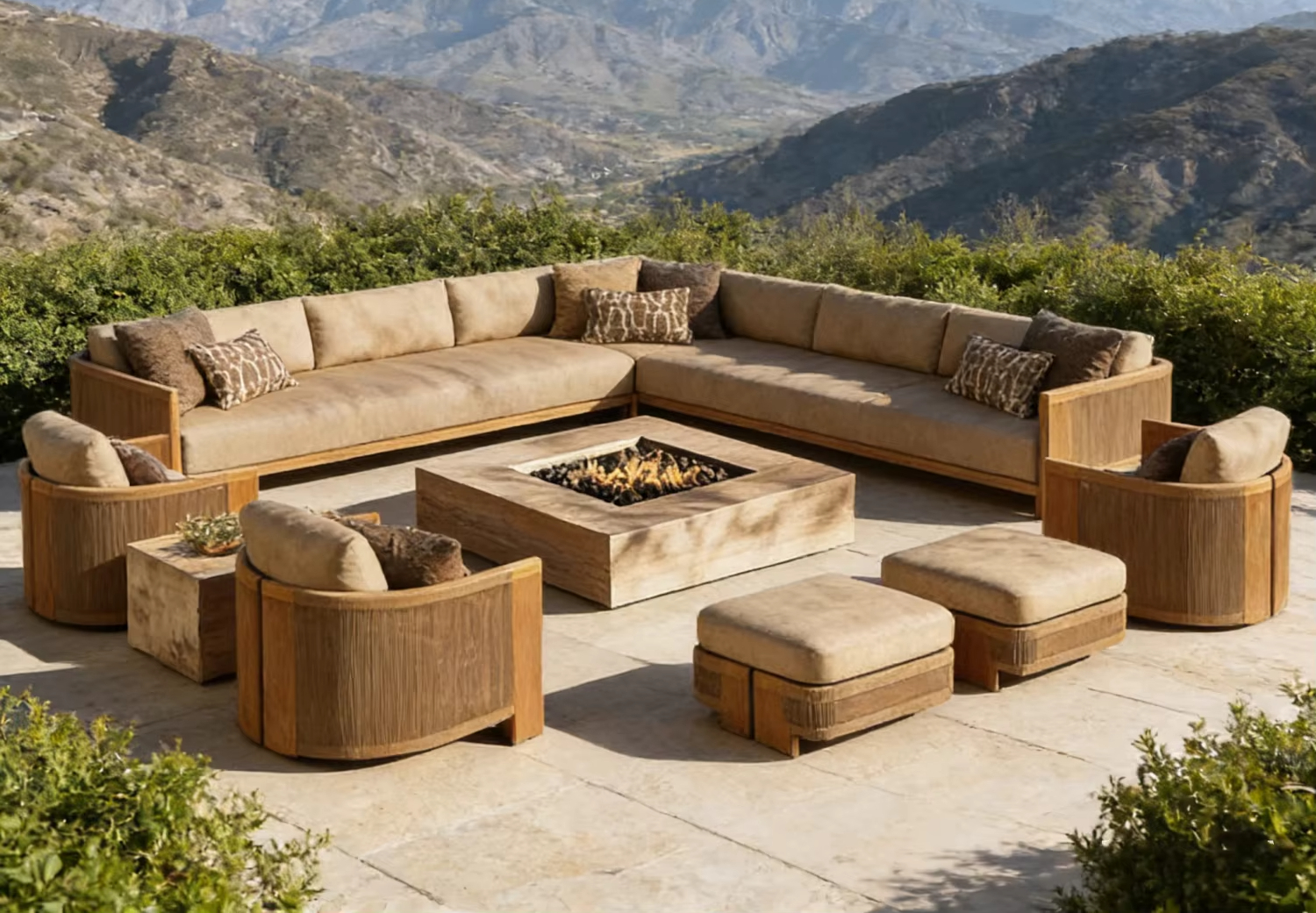 Outdoor Furniture Set With Fire Pit - Design Outdoor Furniture Teak Garden Waterproof