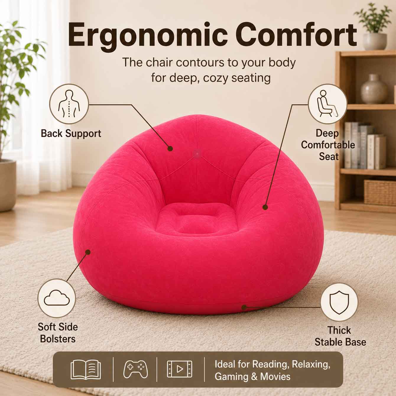 1PC Inflatable Bean Bag Chairs - Outdoor Furniture Lounge Set 리뷰 및 가격