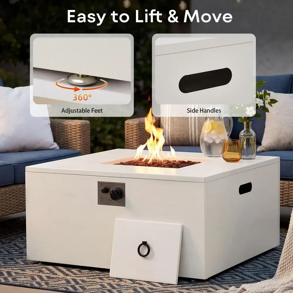 Half-Moon Curved 8-Piece Patio - Outdoor Furniture Set With Fire Pit 리뷰 및 가격