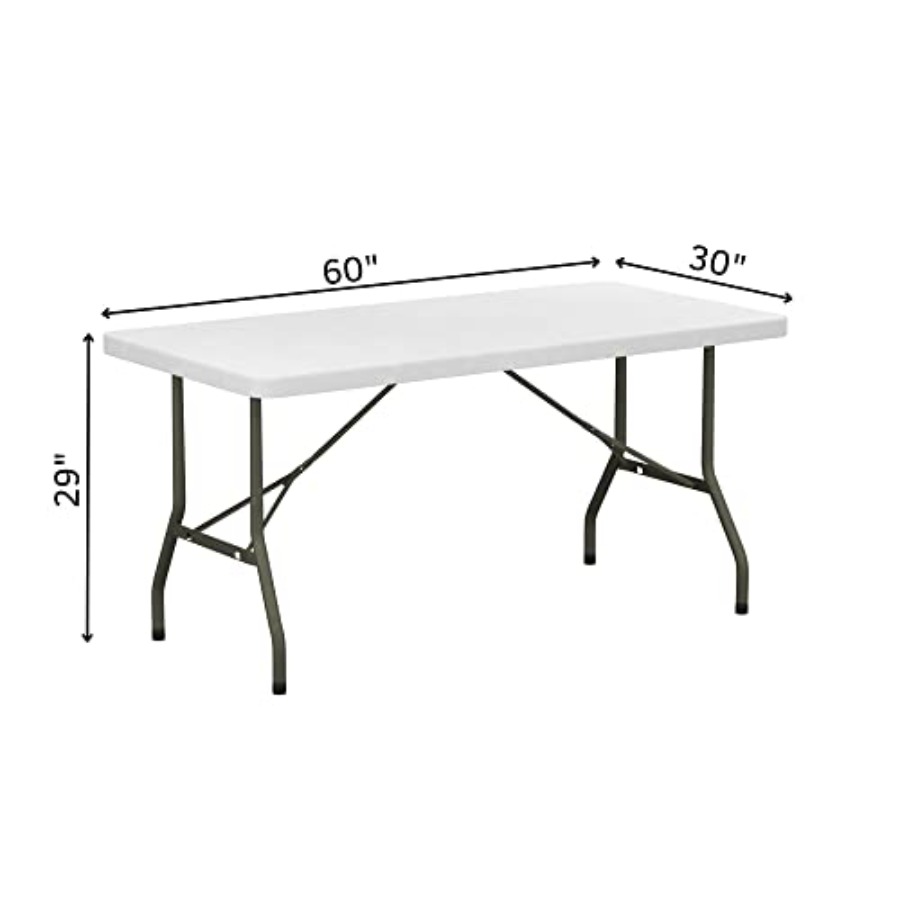 5-Pack 30 x 60 White Plastic F - Folding Picnic Table 리뷰 및 가격