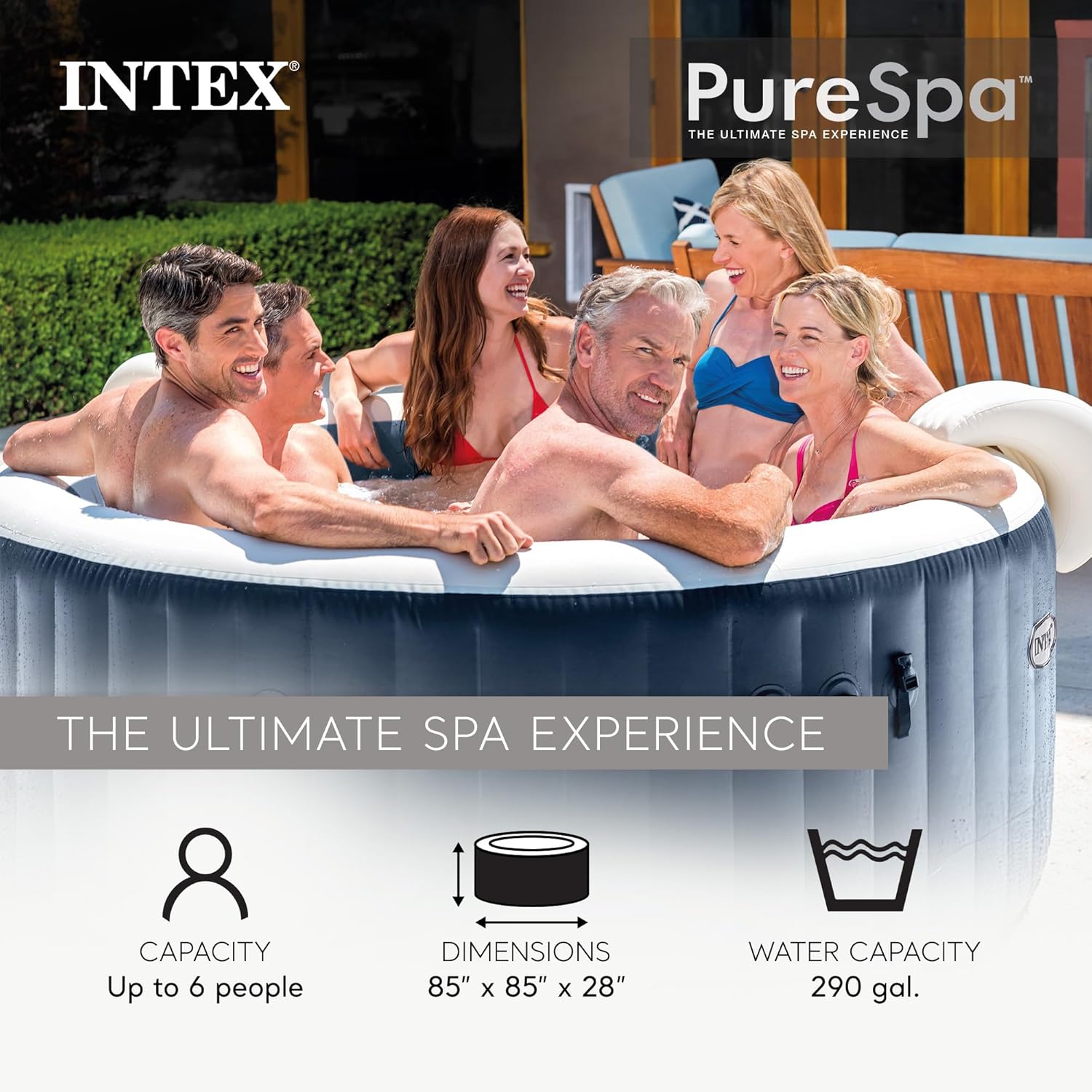 PureSpa Plus 6 Person Round In - Inflatable Hot Tub 리뷰 및 가격
