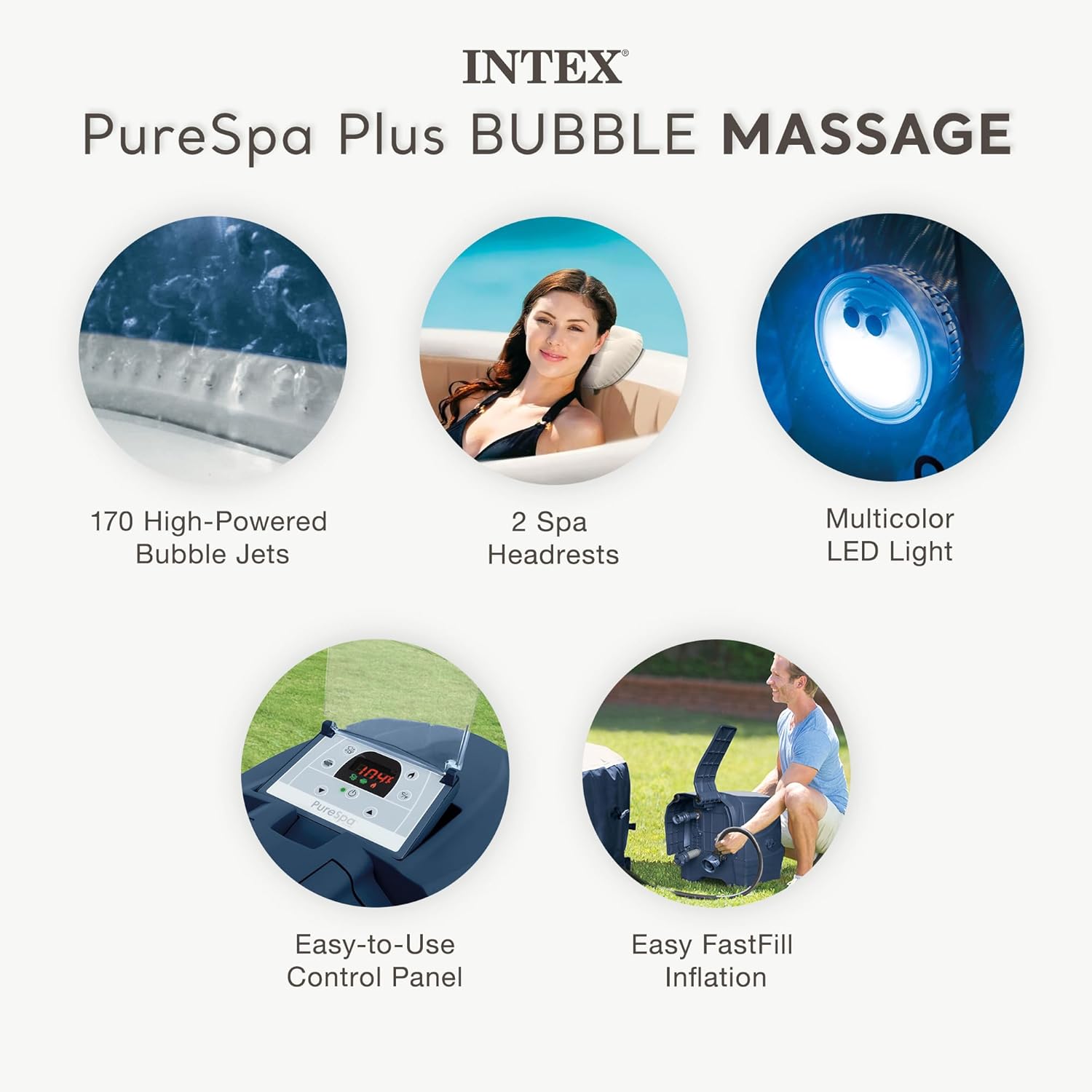 PureSpa Plus 6 Person Round In - Inflatable Hot Tub 리뷰 및 가격