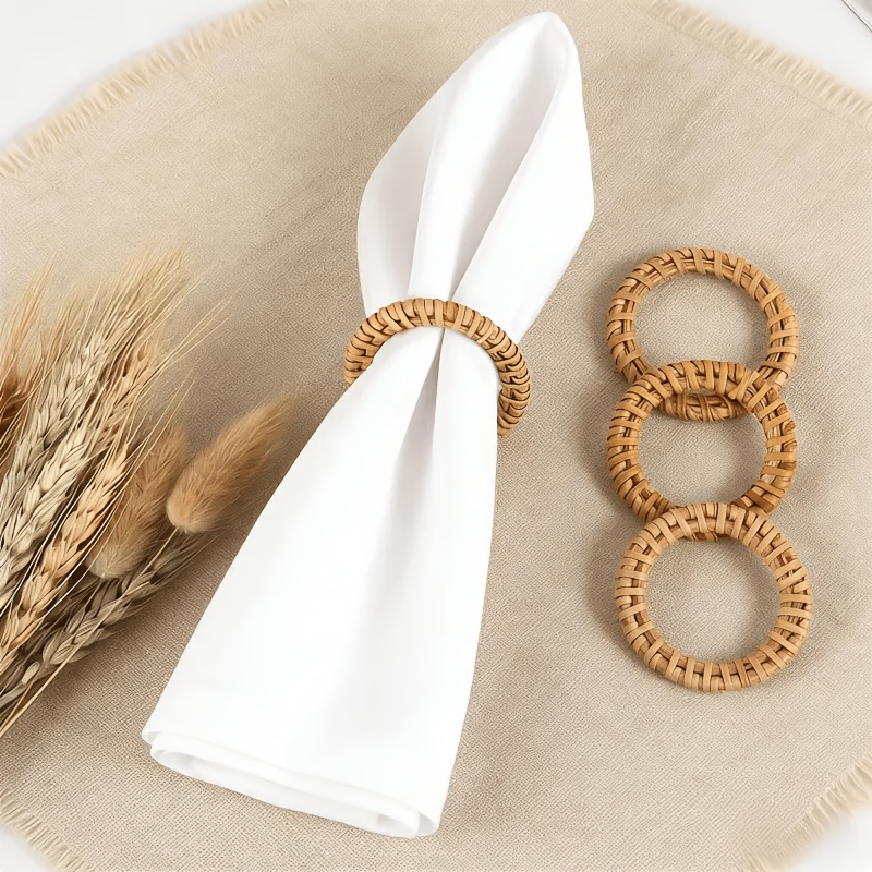 6pcs Handmade rattan napkins w - Outdoor Furniture Cafe 리뷰 및 가격