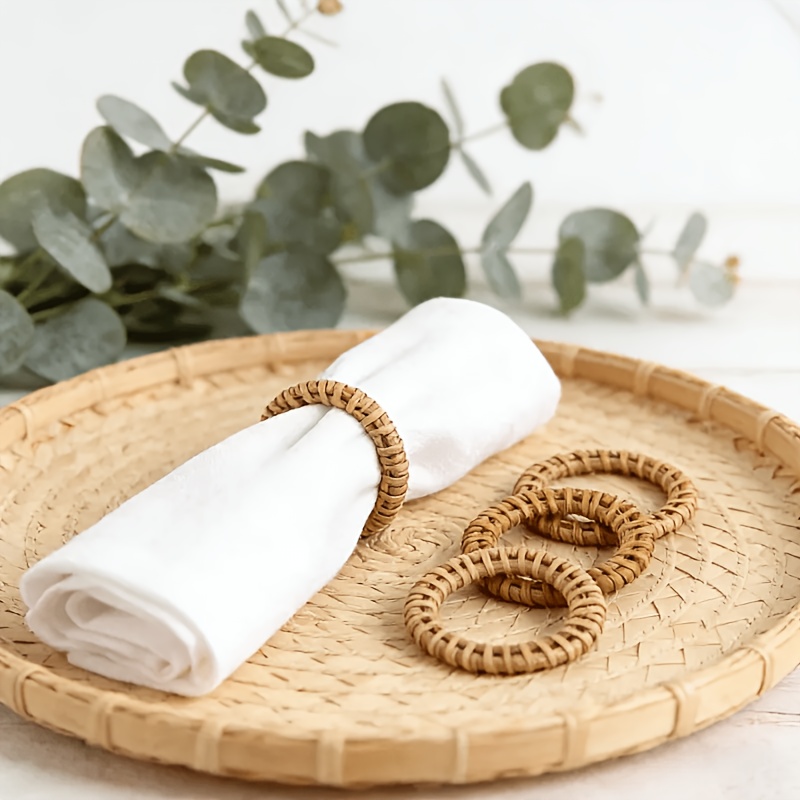 6pcs Handmade rattan napkins w - Outdoor Furniture Cafe 리뷰 및 가격