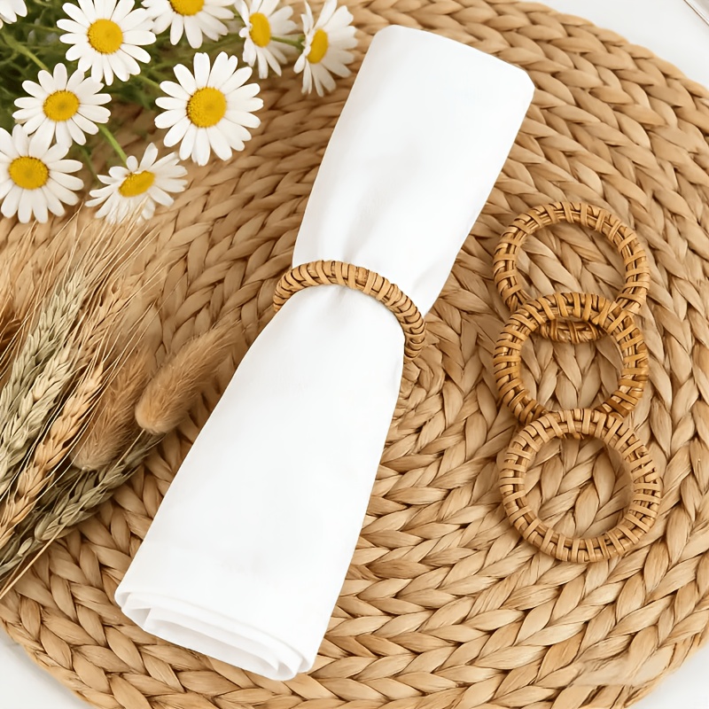 6pcs Handmade rattan napkins w - Outdoor Furniture Cafe 리뷰 및 가격