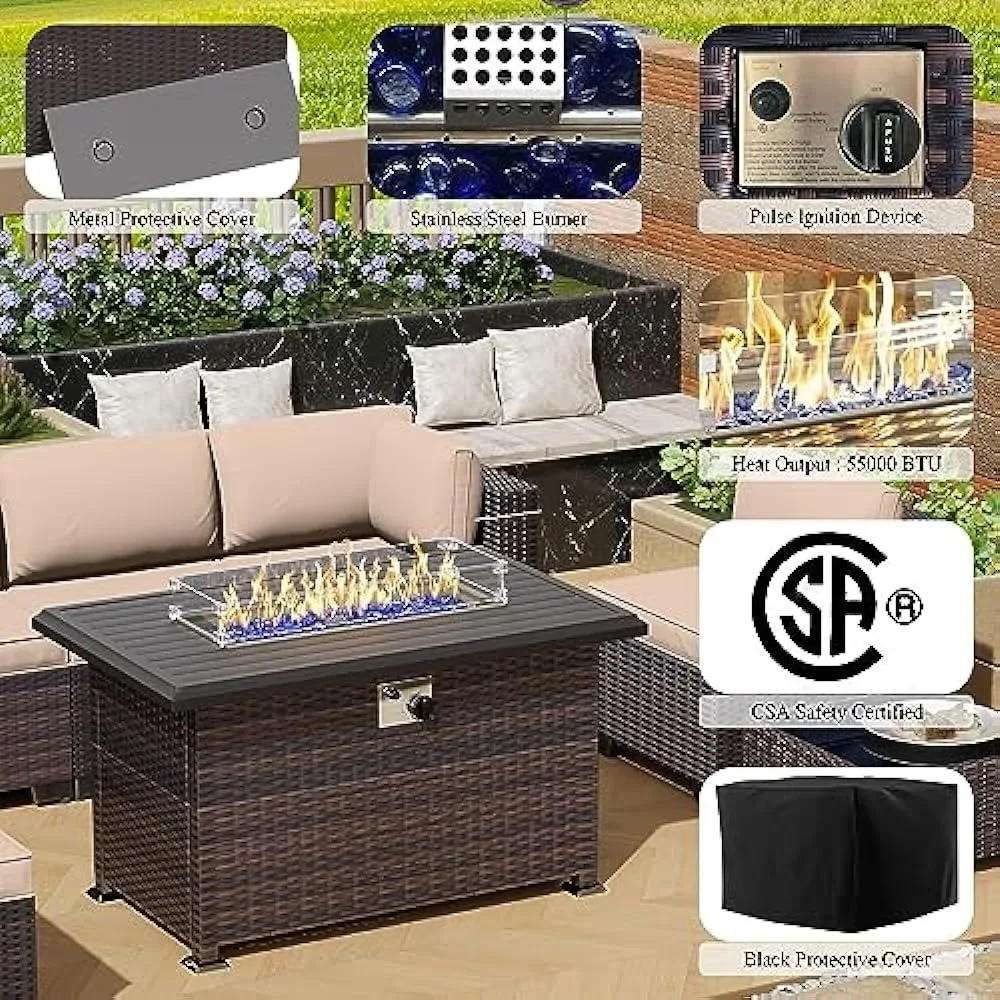 -Patio Furniture Set With Prop - Outdoor Furniture Set With Fire Pit 리뷰 및 가격