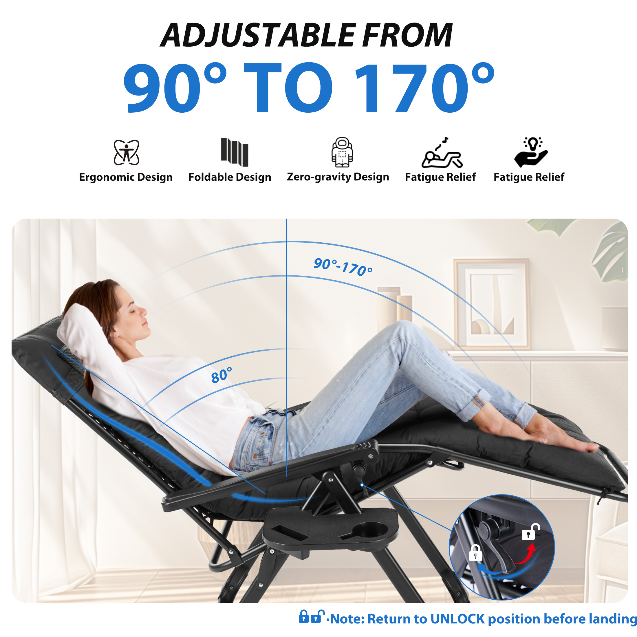 MCQ Zero Gravity Cushioned Lou - Outdoor Furniture Lounge Set 리뷰 및 가격