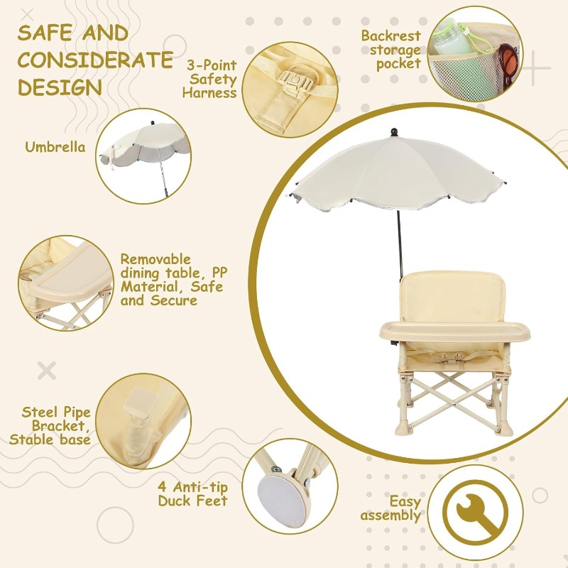 Baby Outdoor Beach Chair with  - Folding Picnic Table 리뷰 및 가격