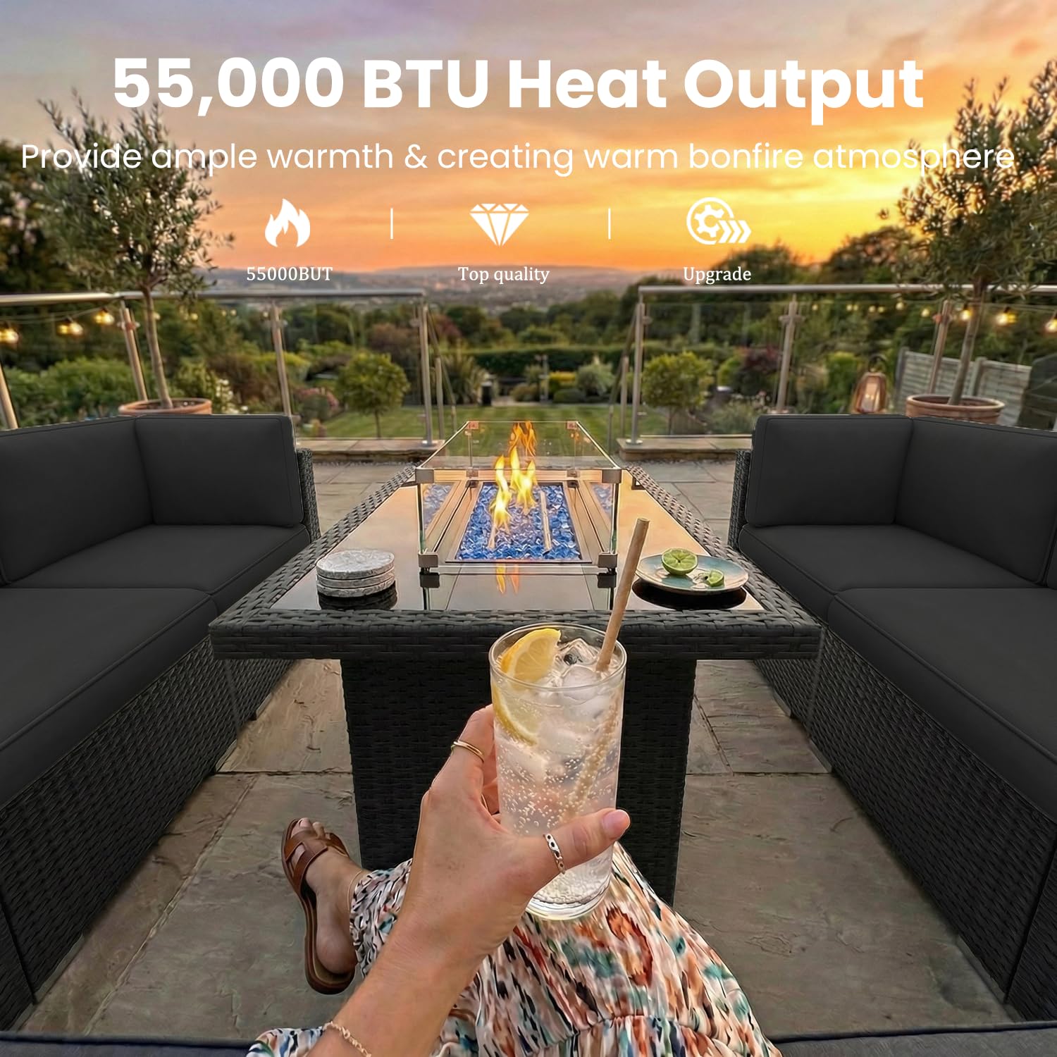 8 Pieces Patio Furniture Set w - Outdoor Furniture Cafe 리뷰 및 가격