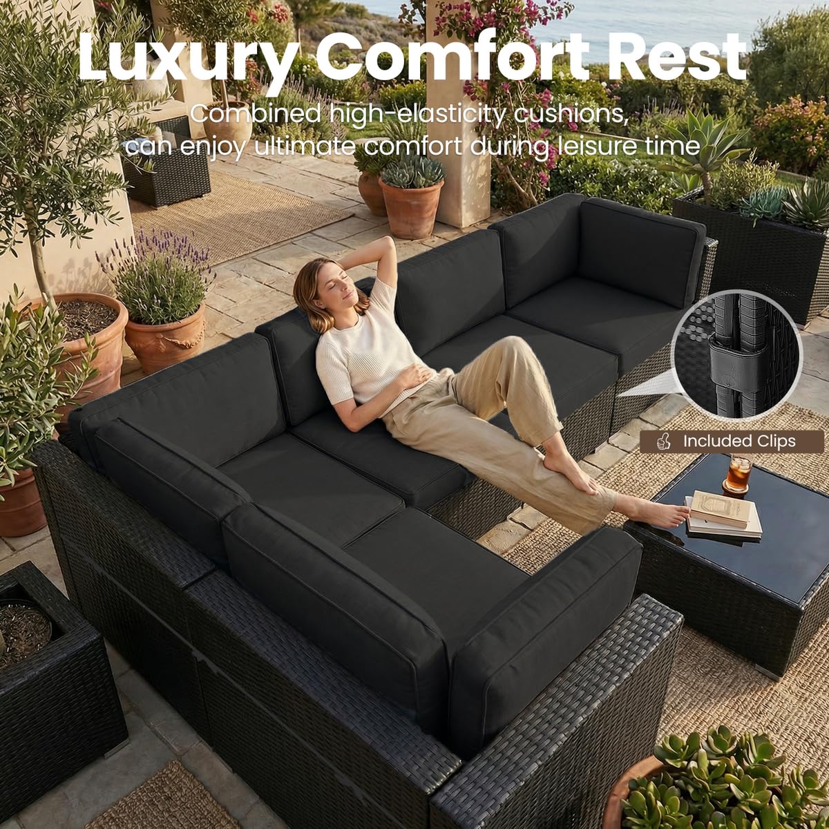 8 Pieces Patio Furniture Set w - Outdoor Furniture Cafe 리뷰 및 가격
