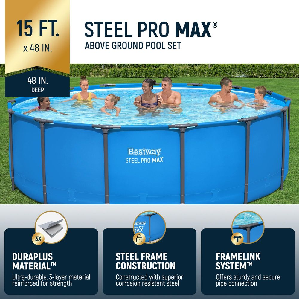 Steel Pro MAX 15 x 48 Above Gr - Inflatable Hot Tub 리뷰 및 가격
