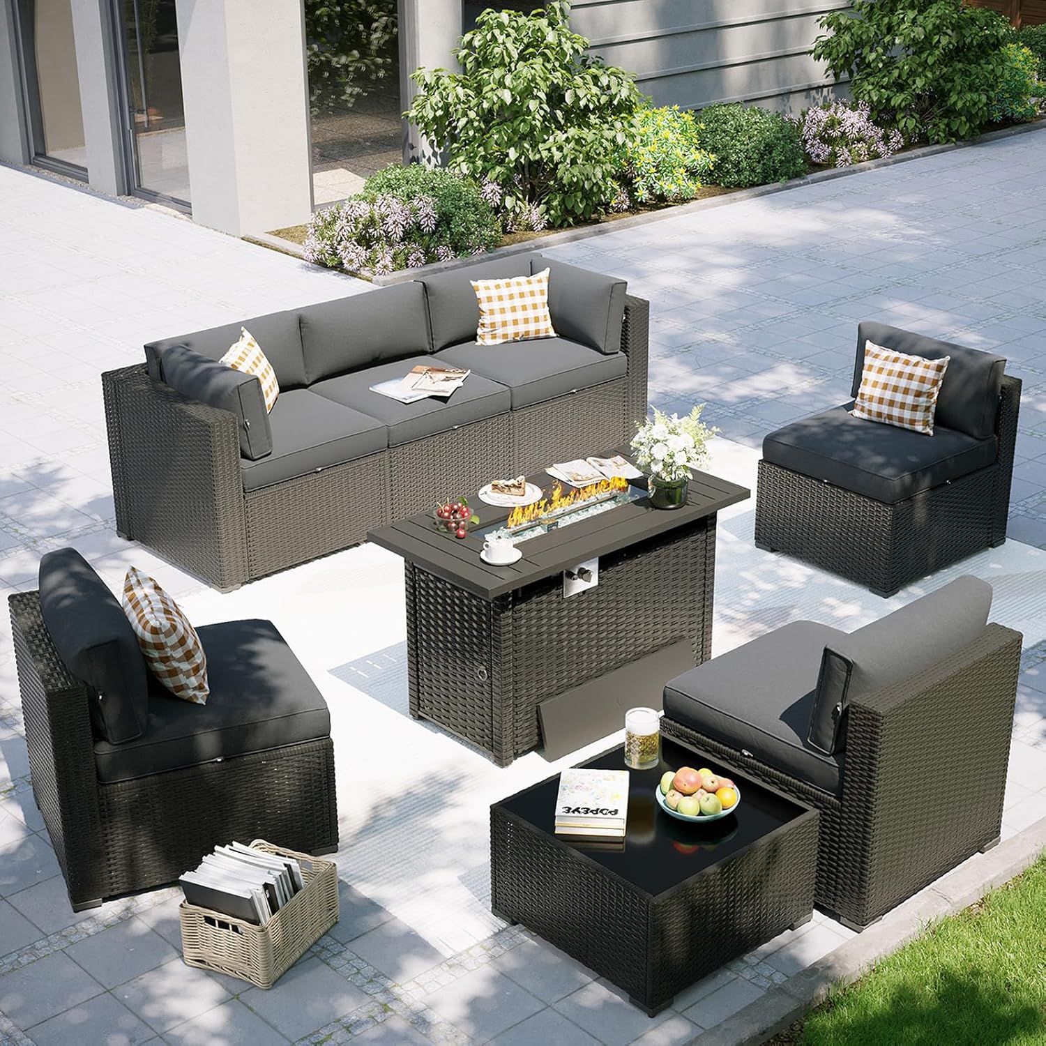 Patio Furniture Set with Fire  - Outdoor Furniture Set With Fire Pit 리뷰 및 가격