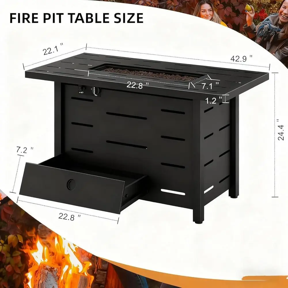 4-Piece Outdoor Patio Furnitur - Outdoor Furniture Set With Fire Pit 리뷰 및 가격