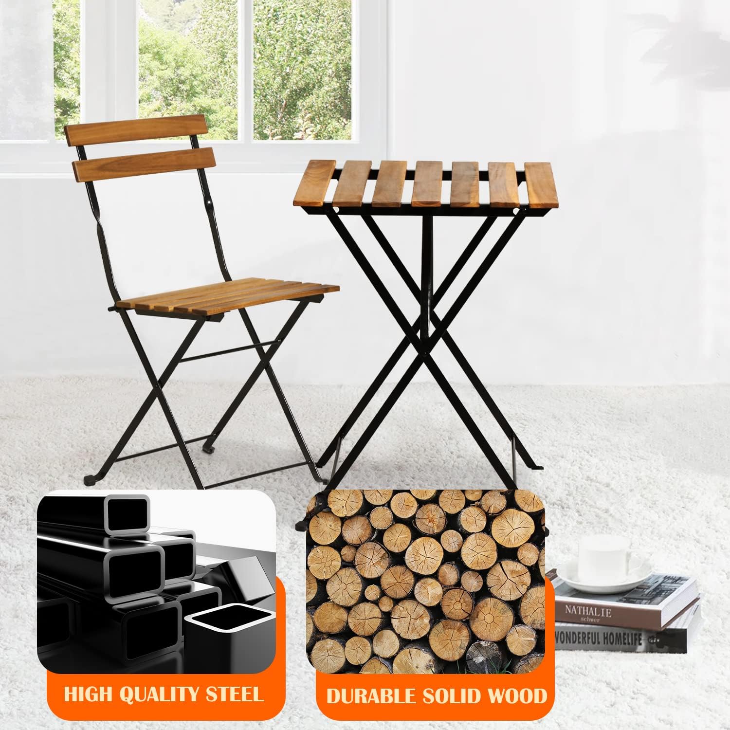 Natural wood 3-piece folding p - Outdoor Furniture Sofa 리뷰 및 가격