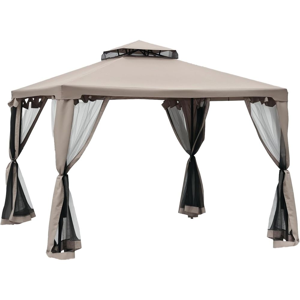 9.6' x 9.6' Patio Gazebo, Outd - Outdoor Furniture Sofa 리뷰 및 가격