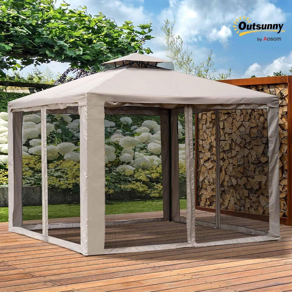 9.6' x 9.6' Patio Gazebo, Outd - Outdoor Furniture Sofa 리뷰 및 가격