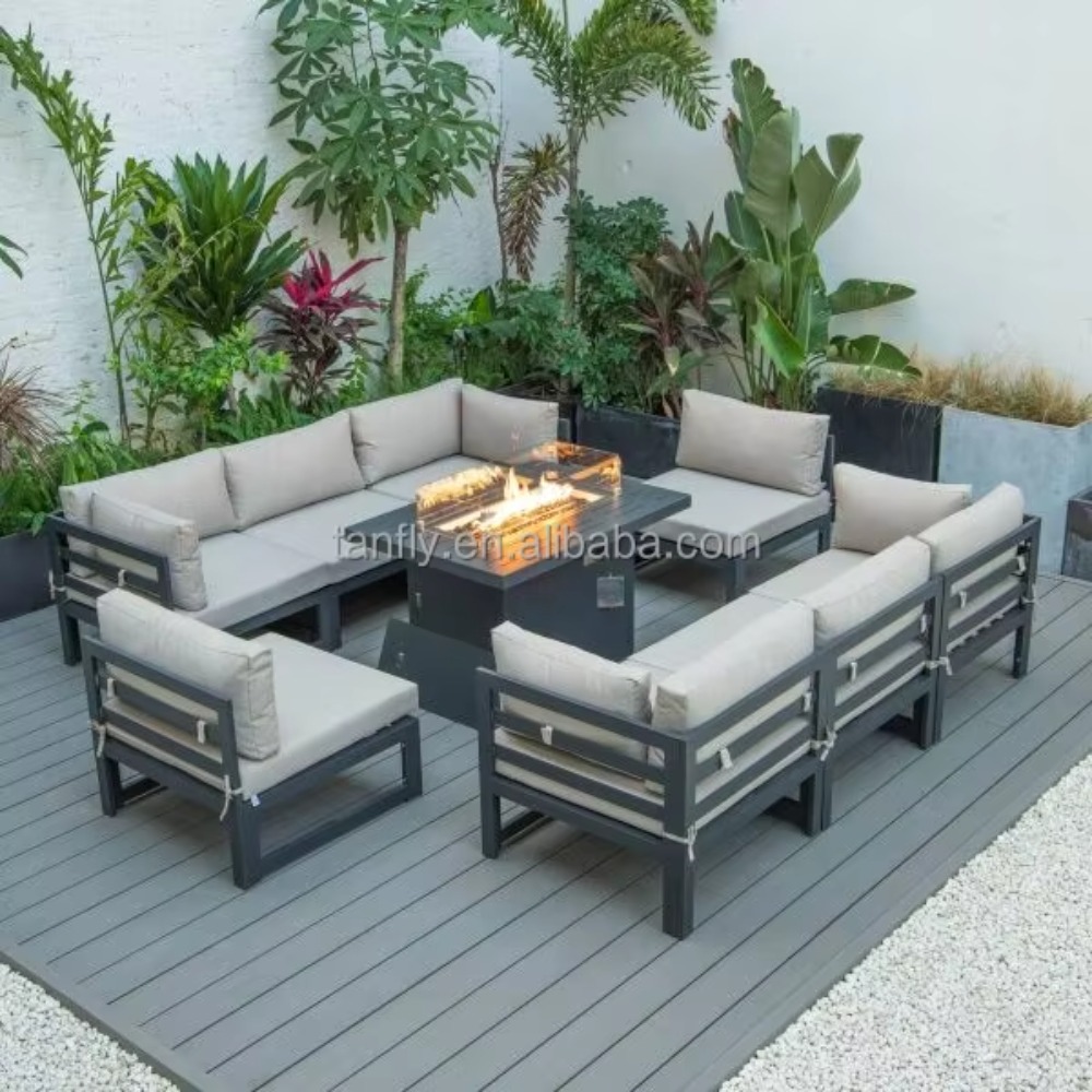 Villa Hotel Outdoor Furniture  - Outdoor Furniture Set With Fire Pit 리뷰 및 가격