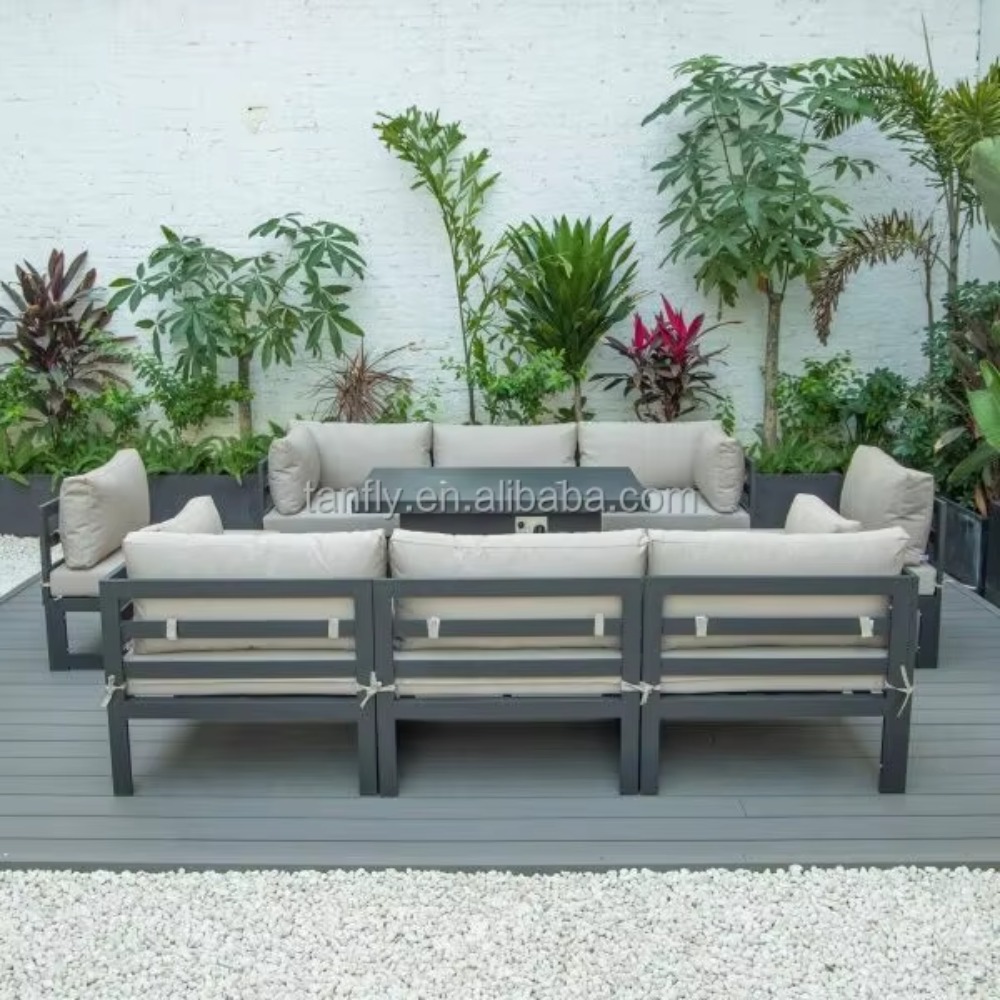 Villa Hotel Outdoor Furniture  - Outdoor Furniture Set With Fire Pit 리뷰 및 가격