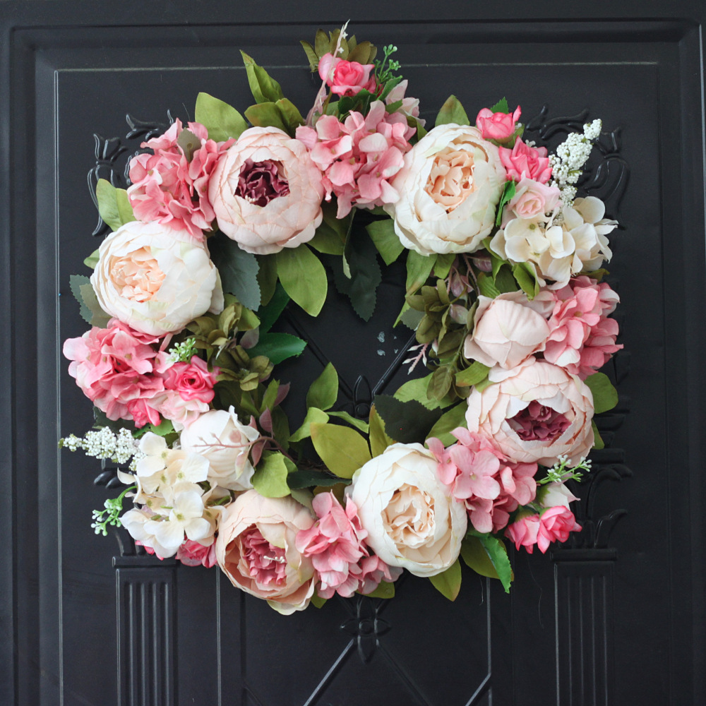 Artificial Peony Wreath Garlan - Outdoor Furniture Cafe 리뷰 및 가격