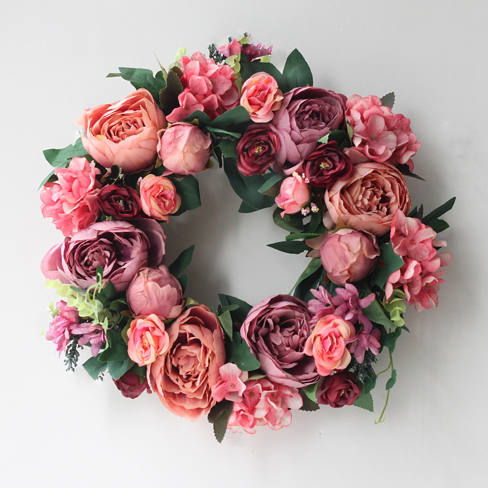 Artificial Peony Wreath Garlan - Outdoor Furniture Cafe 리뷰 및 가격