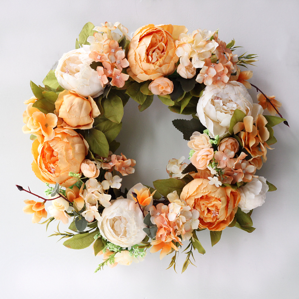 Artificial Peony Wreath Garlan - Outdoor Furniture Cafe 리뷰 및 가격