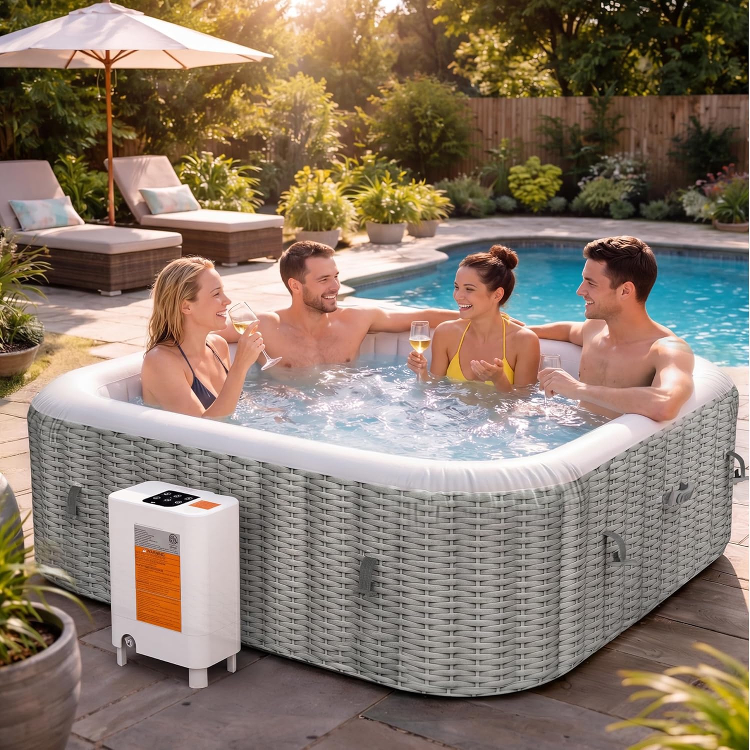 Inflatable Hot Tub for 4-6 Per - Inflatable Hot Tub 리뷰 및 가격