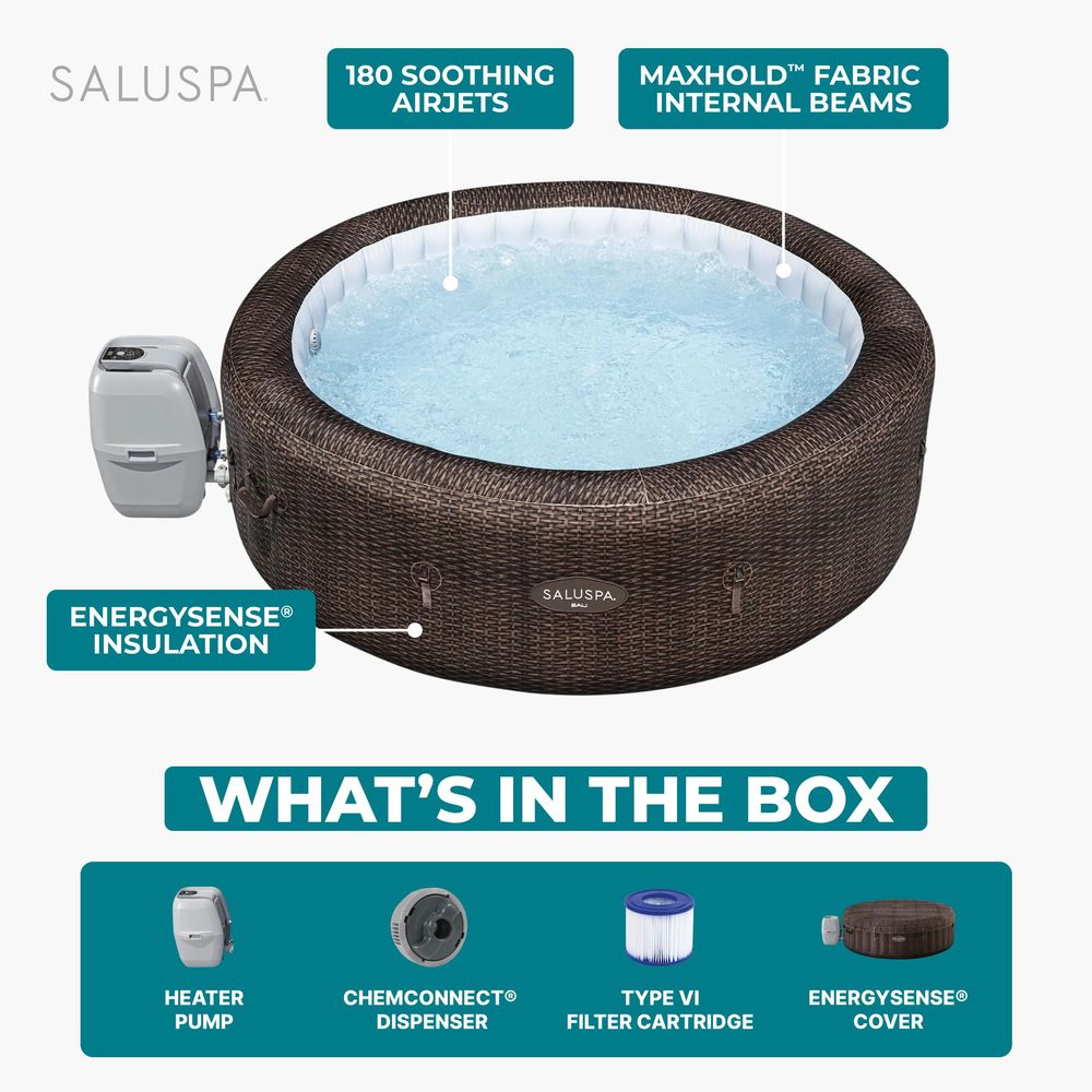 SaluSpa Bali 5 to 7 Person Inf - Inflatable Hot Tub 리뷰 및 가격