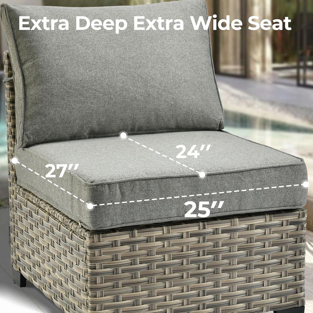 L-Shaped Outdoor Sectional Pat - Outdoor Furniture Set With Fire Pit 리뷰 및 가격