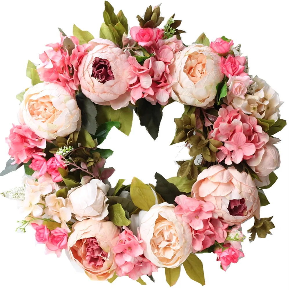 Artificial Peony Wreath Garlan - Outdoor Furniture Cafe 리뷰 및 가격
