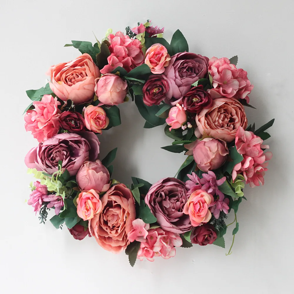 Artificial Peony Wreath Garlan - Outdoor Furniture Cafe 리뷰 및 가격