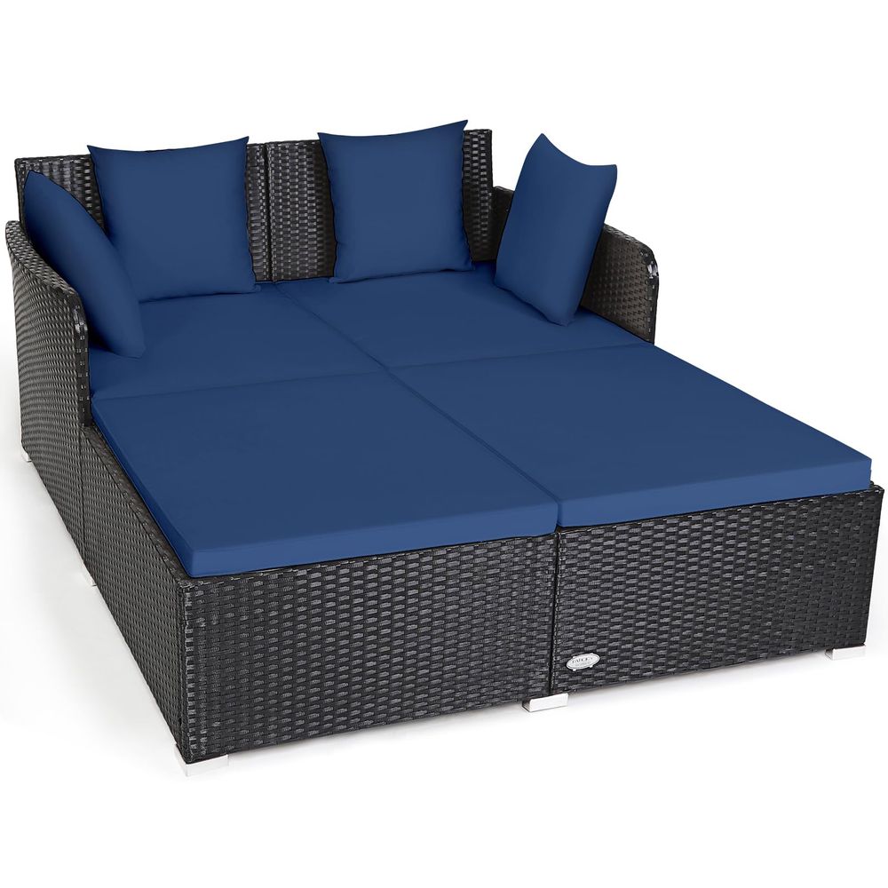 Outdoor Patio Rattan Daybed, S - Outdoor Furniture Sofa 리뷰 및 가격