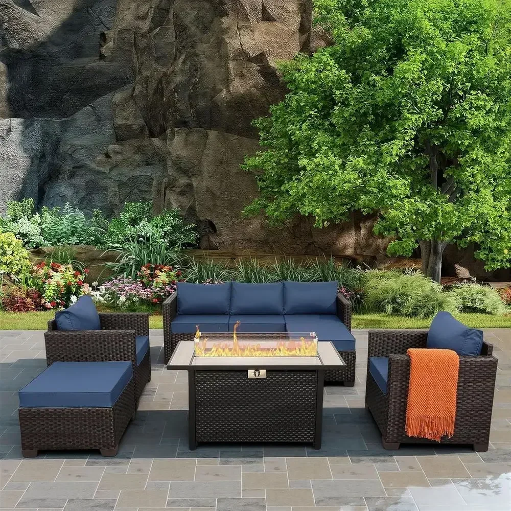 6-Piece Outdoor Patio Furnitur - Outdoor Furniture Set With Fire Pit 리뷰 및 가격