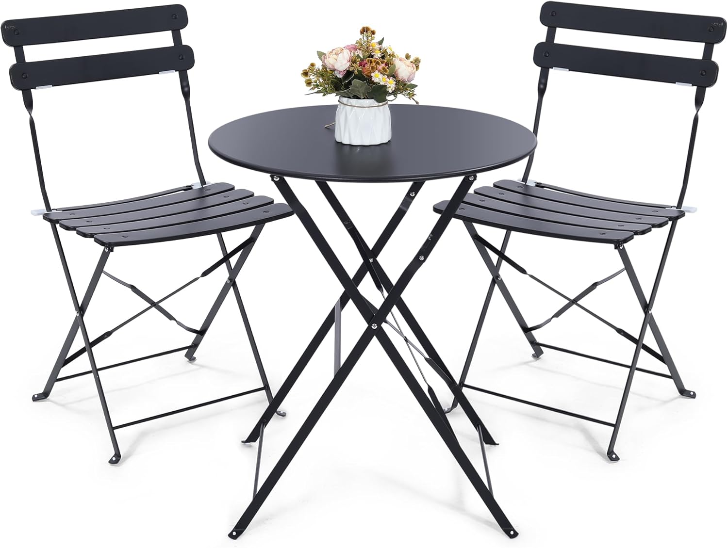 Space-saving black 3-piece fol - Outdoor Furniture Sofa 리뷰 및 가격