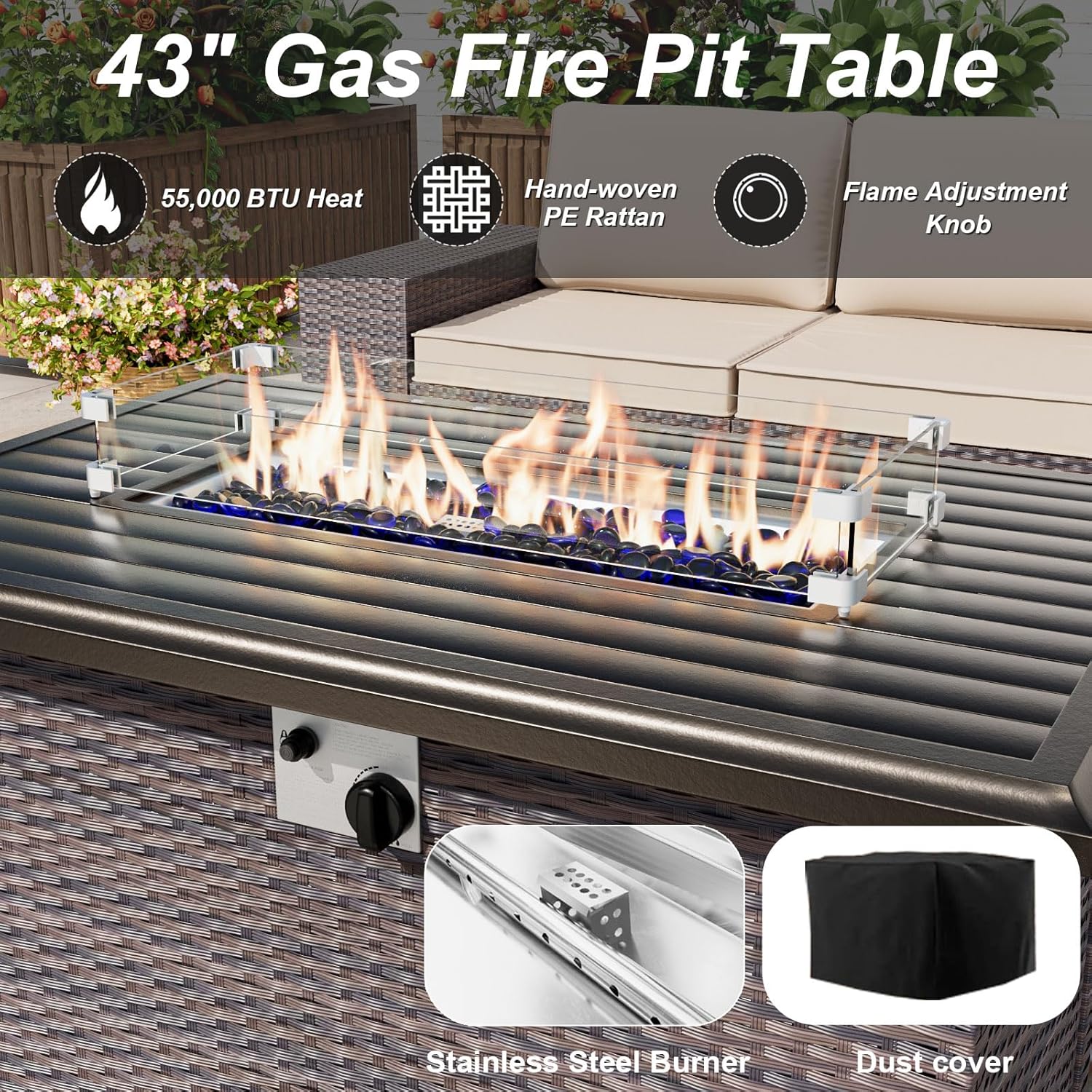 Patio Furniture Set with Fire  - Outdoor Furniture Set With Fire Pit 리뷰 및 가격
