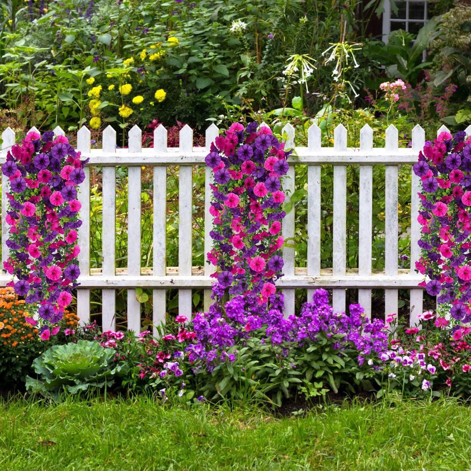 1/2Pcs Artificial Flower Vine  - Outdoor Furniture Cafe 리뷰 및 가격