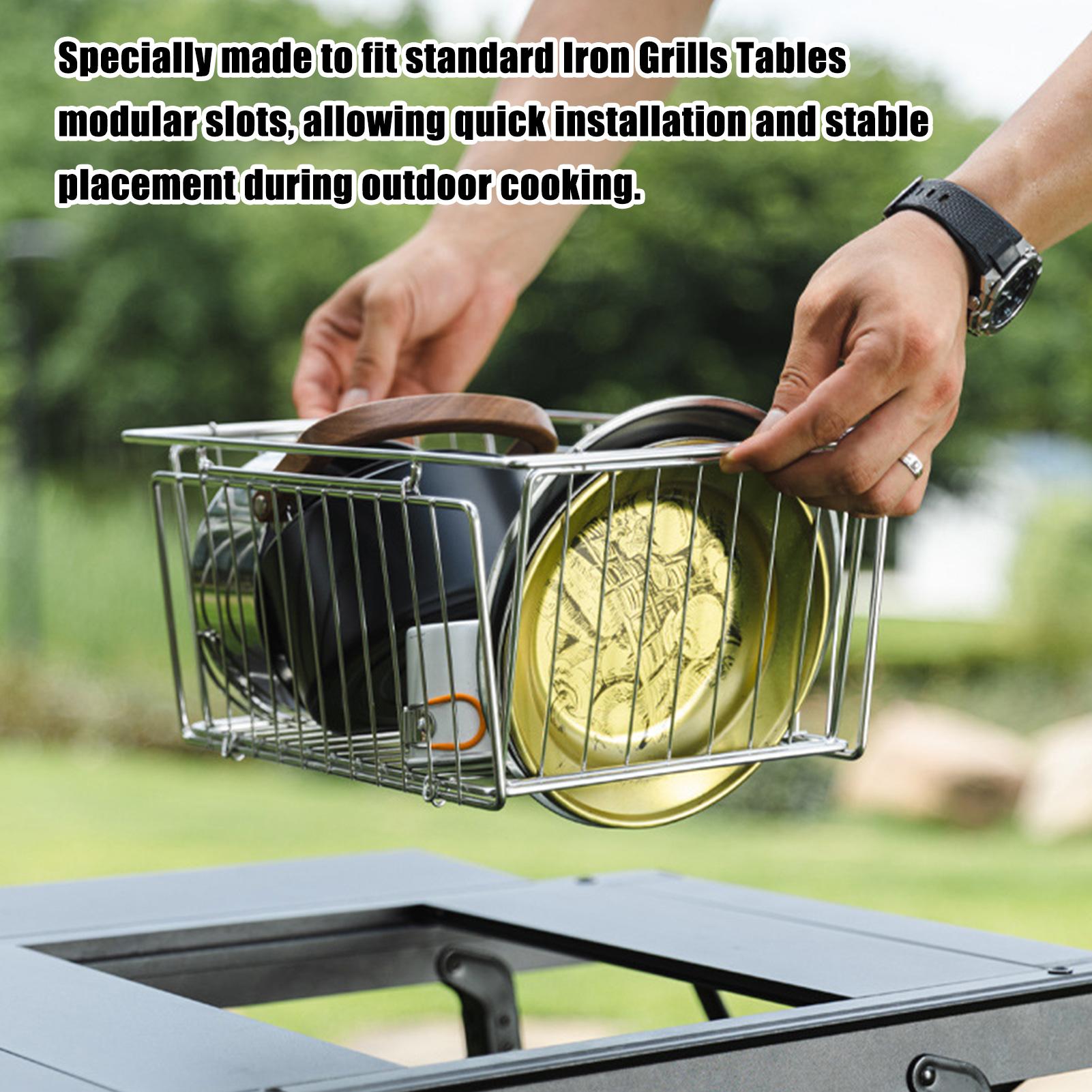 Camping Table Basket Metal Fol - Folding Picnic Table 리뷰 및 가격
